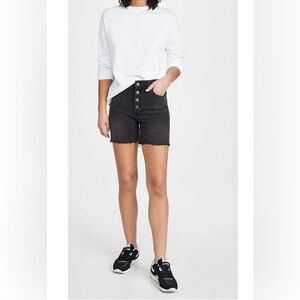 *NWT* PAIGE Women’s 31 Black Vintage 11” High-Rise Sarah Longline Cut-Off Shorts